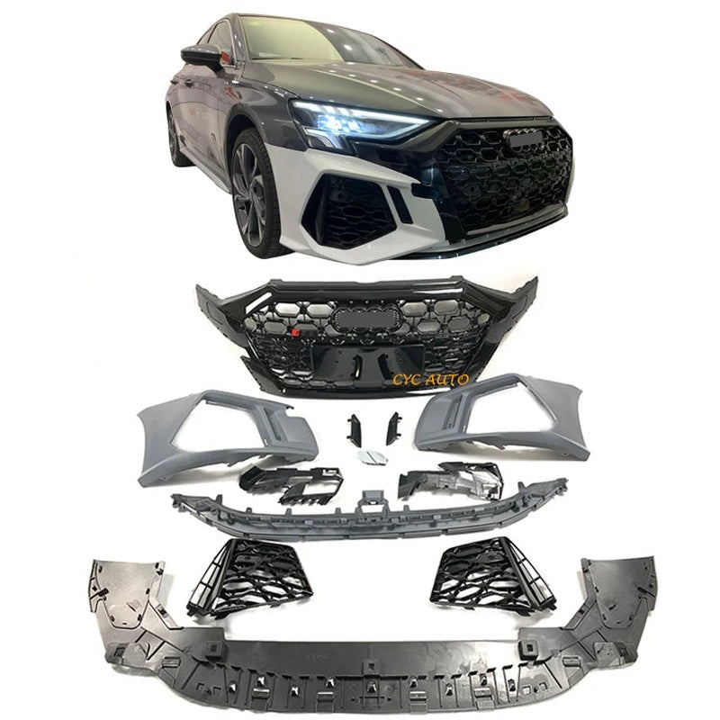 A3 8V and 8Y Front Bumper and Headlights Package