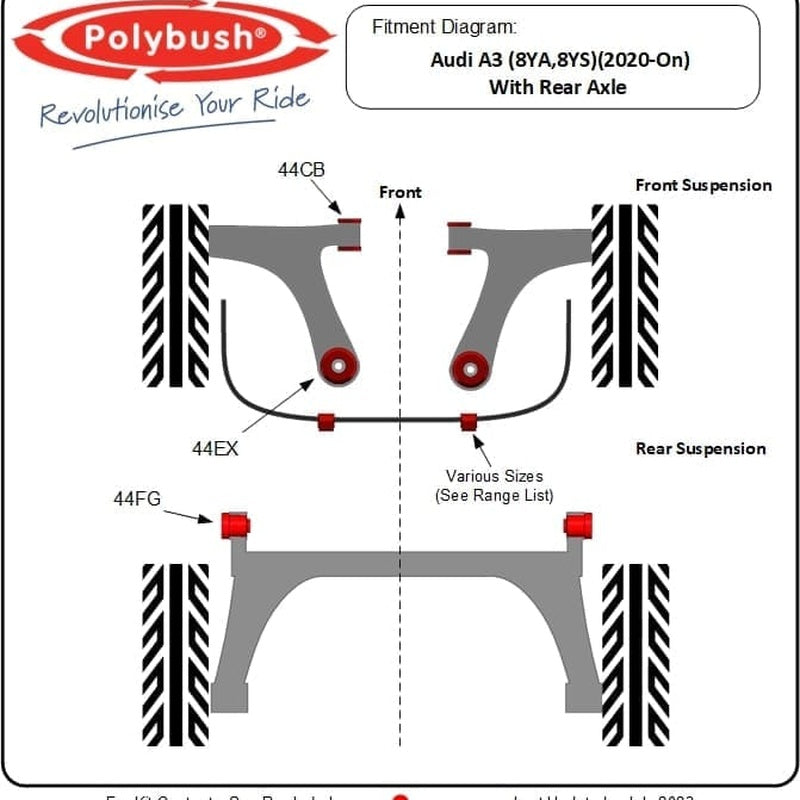 A3 8V and 8Y Rear End Repair Package